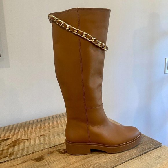 ALOHAS Brown Leather Sole Pier Tall Boots with Chain size 38 and 40 available - Picture 8 of 14